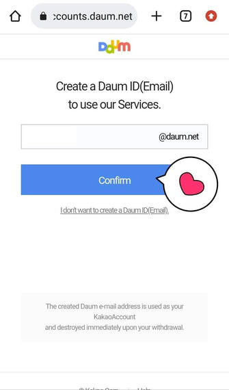 5. Create Daum Email